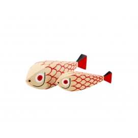 Wooden Doll Mother Fish and Child